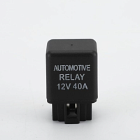 Реле автомобильное э/м DC12V 40A 4pin, в панель/под клеммы, Контакты: 1гр. на замыкание (1А) (14VDC/40A) 25x25x40мм (LUOZHOU) Для кондиционера, без кр