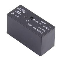 Реле э/м DC12V 16A 8pin, пайка (PCB), Контакты: 1 перекл.группа (1С) (16A/; 16A/277VAC) (HF115F-012-1ZS3)