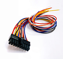 РАЗЪЕМ питания низковольт 20pin MMF-2x10F pitch шаг 3.0мм (Micro-FIT) (штекерный корпус + гнездовые контаты провода 0.3m AWG20=0.5mm2, Корпус 7х31х14,