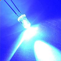 СВЕТОДИОД 5ММ СИНИЙ 3 Cd (3000 mCd) U=12v угол свеч: 30°; 460nM; цв.линзы: прозрачный ( DFL-5AB4MC-12 №395/GNL-5013UBC-14V) встроенный резистор 395