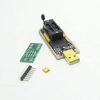 Программатор USB- EEPROM на чипе CH341A для програм. BIOS и памяти серий 24хх 25хх ч/з USB порт Поддерж.в/схемн.программир.EEPROM (I2C) и FLASH (SPI) 