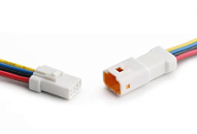 Разъем герметичный 4-х контактный (4 PIN) (IP67) КОМПЛЕКТ (штыревая+гнездовая часть) ЦЕНА ЗА КОМПЛЕКТ