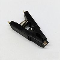 Тестовый зажим SOP8 / SOIC8 / DIP8 / 8Pin  для внутрисхемного программирования; L=50мм; Шаг штифта=1,27мм; материал:пластик, металл;