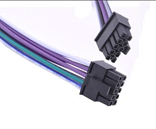 РАЗЪЕМ питания низковольт 10pin MMF-2x5F pitch шаг 3.0мм (Micro-FIT) (штекерный корпус + гнездовые контаты провода 0.3m AWG20=0.5mm2, Корпус 7х16х14,5