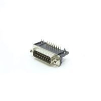 DRB-15MB штекер 15PIN на плату (горизонтальный угловой) 12378 (=12373) VGA (D-SUB) шир. основания 15мм