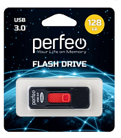 Flash drive USB 3.0  128GB "128GB PERFEO S05 Black" (USB накопитель); материал корпуса: пластик
