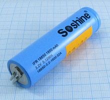 АККУМУЛЯТОР 18650 3,2V 1500mAh для машинки Moser Li+Pro 1884-7102;  Li-FePo4 INDUSTRIAL IFR18650 литий-феррум-фосфатный  Подходит к :Moser 1884-0050 L