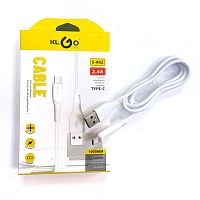 КАБЕЛЬ USB-AM / USB x Type-C (штекер) 1.0М "S-96Z KLGO" 2.4A  (высокоскоростной кабель)