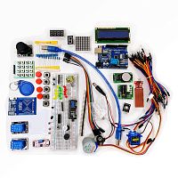 КОНСТРУКТОР ЭЛЕКТРОННЫЙ Arduino Learning Kit на м/к ATmega328P(SMD) ( обучающий набор разработчика RFID)  (Комплект: модуль ArduinoUNO R3; плата б