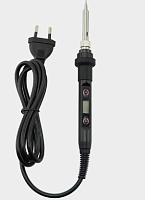 ПАЯЛЬНИК  80W 220V Черный С регулир.t-ры (180-520C) (LED-цифровая индикация) Шаг изменения температуры 5*С сменное жало (игла) (керамический нагрев.)