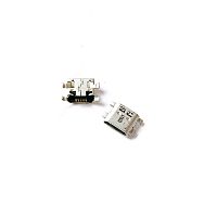 Разъем - гнездо microUSB-B (5pin) на плату; ver.2.0   Горизонт.исполн; врезн.монтаж (5 контактов- SMD/ 4 уст.лепестка: SMD) (дл=6.7мм/шир=7.4мм/10.1мм