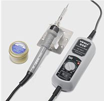 ПАЯЛЬНИК  65W  220V  YIHUA 908+ portable С регулир.t-ры (200-480C)  (32550/1)  Кнопка вкл/выкл на проводе; сменное жало; +подставка для паяльника