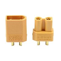 КОМПЛЕКТ XT30-M - XT30-F (папа-мама); Ток: 30A разъемы питания низковольт 2pin(Силовой разъем) аналог EC5