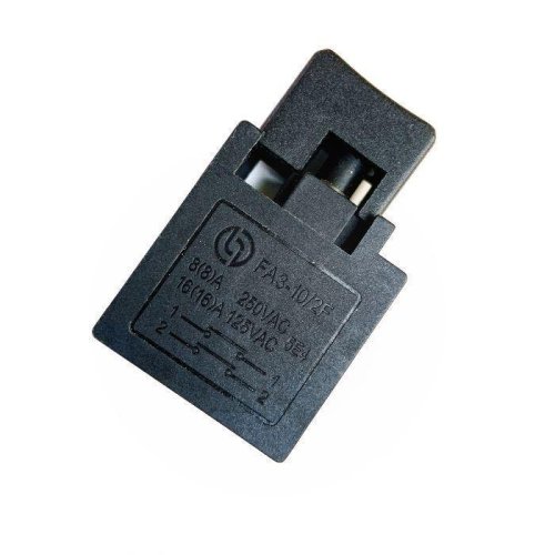 Пусковая кнопка Для электроинструмента, 4pin без фиксации, AC 220/250V 8.0A, под винт, 29x16x33мм, толкатель: черный, корпус: черный (FA3-10/2F (№116) фото 3