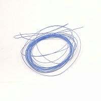 ПРОВОД ПОСЕРЕБРЕННЫЙ МНОГОЖИЛЬНЫЙ (Миниатюрный)  7 х 0,05мм (до 150V) Синий, OD 0.27мм; в тефлоновой изоляции