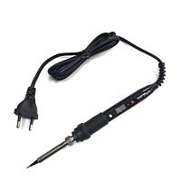 ПАЯЛЬНИК  80W  220V с LCD диспл. электронная регул-ка  t-ры (180-500C) JCD908S, Кнопки регулировки темп-ры и вкл/ выкл. на ручке; керамич. нагреват. э
