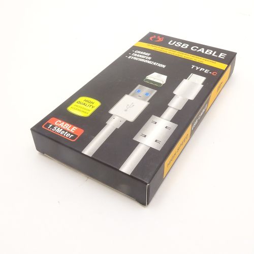 КАБЕЛЬ USB-AM / USB x Type-C (штекер) 1.5М R-13 (K-107); Круглый; d=4,5мм; с ферритовым фильтром; цв: Белый; в коробке (Шнур TIP КАБЕЛЬ USB-AM / USB x Type-C (штекер) 1.5М R-13 (K-107); Круглый; d=4,5мм; с ферритовым фильтром; цв: Белый; в коробке (Шнур TIP