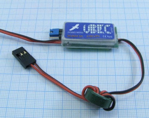 Импульсный регулятор понижающий 5V/6V 3A UBEC, Питание: 4-9 банок NiMh, 2-3 банки LiPo. Входное напряжение: 5.5-26V (2-6 банок LiPo, 5-18 Ni/Cd). Моду