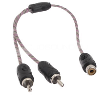 КАБЕЛЬ 1RCA гнездо х 2RCA штекер (Y-адаптер) 0,25m Dynamic State RCC-2M1F SERIES 0