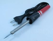 ПАЯЛЬНИК 25w 220v ( ZD-407 ) ( Ручка- пластик красн. ); нихромовый нагреватель; Long Life- долговеч.жало:d=3,8мм, тип: B1-1( 32007 ),B1-2( 32020 ),B1-
