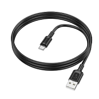 КАБЕЛЬ USB-AM / USB x Type-C (штекер) 1.0М; BOROFONE BX111  3.0А  Круглый; d=3.5мм; цв: чёрный      