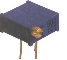 РЕЗИСТОР подстроечный 3296P 220 Om (200 Om) 3pin (горизонт. монтаж под отвертку шлиц сбоку)