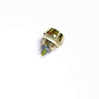 Антивандальная кнопка, OFF-(ON) без фиксации, 12V, подсв.:красный (U:3V) (A12-CB)