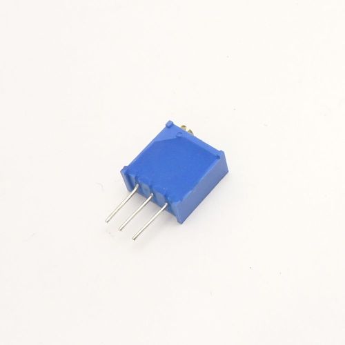 РЕЗИСТОР подстроечный 3296W 100 Om (104) 3pin  (вертик. монтаж под отвертку шлиц сверху) фото 2