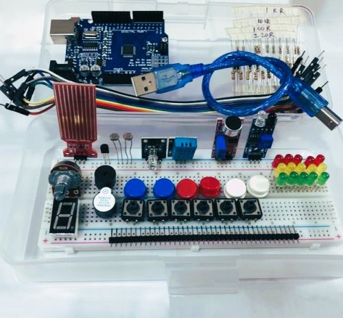 КОНСТРУКТОР ЭЛЕКТРОННЫЙ ARDUINO (стартовый,обучающий набор) (Модуль ArduinoUNO R3 на м/контр.ATmega328P(SMD); плата беспаечн.(400pin);1 х USB кабель;д фото 2 КОНСТРУКТОР ЭЛЕКТРОННЫЙ ARDUINO (стартовый,обучающий набор) (Модуль ArduinoUNO R3 на м/контр.ATmega328P(SMD); плата беспаечн.(400pin);1 х USB кабель;д фото 2