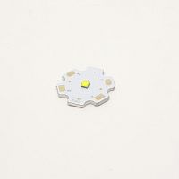 Светодиод белый 3W CREE STAR" XB-D" 120^, 3V I=300- 700mA, 6000K, На площадке; линза: 2.45х2.45мм; d площадки=20мм