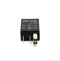 Реле автомобильное э/м DC12V 40A 5pin, в панель/под клеммы, Контакты: 1 перекл.группа (1С) (12VDC/40A) 24x25x16мм (JD1914 ) клеммы 4,8мм Сокет для уст