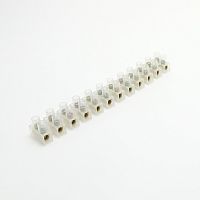 Клеммная колодка винтовая КВ-6 (ЗВИ-6/ X3-0612) (12шт) БЕЛЫЙ Сечение пров. до 6мм2 (напр- 400В ток-6А=1мм2) (07-5006)