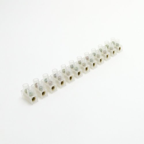 Клеммная колодка винтовая КВ-6 (ЗВИ-6/ X3-0612) (12шт) БЕЛЫЙ Сечение пров. до 6мм2 (напр- 400В ток-6А=1мм2) (07-5006)