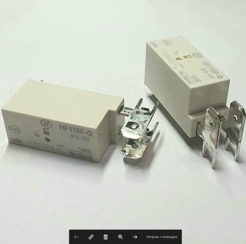 Реле э/м DC12V 20A 6pin, пайка (PCB), Контакты: 1гр. на замыкание (1А)+2pin под клеммы (20A/; 20A/250VAC) 41x12,7x15,7мм (HONGFA HF115F-Q/ 012-1HT)