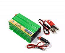 Инвертор автомобильный Uвх.= 12V; Uвых.= 220VAC; Мощность: 1000W, корпус-металл; (Солнце),модифицированная синусоида (12/220)