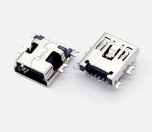 Разъем - гнездо miniUSB-B на плату, 5 pin.  поверхностный монтаж (5pin, BF) v17