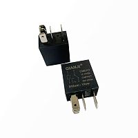 Реле э/м DC12V 20A 5pin, в панель/под клеммы, Контакты: 1 перекл.группа (1С) (20A/30VD; 20A/250VAC) 22,5x22,5x15мм (QIANJI CM6311-1Z-12VDC) Сокет для 