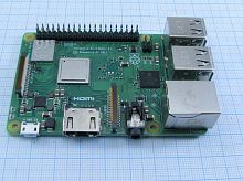 МИКРОКОМПЬЮТЕР Raspberry Pi 3  (Model B+ ) ( совм.с ARDUINO ) 64-бит,4ядер.ARM Cortex-A7,1.4 ГГц, м/к Broadcom BCM2836; 40порт.GPIO; ОЗУ-1Gb, LPDDR2 ;