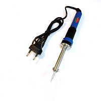 ПАЯЛЬНИК  30w  220v  ( HL001A ) ( Ручка- пластик син. ); нихромовый нагреватель; Long Life- долговеч.жало:d=3,5мм; t рабоч: 300-350°C; вр.разогр: 3-5м