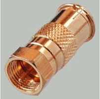 ПЕРЕХОДНИК RF-ГНЕЗДО НА F-ШТЕКЕР GOLD (ГНЕЗДО АНТЕННОЕ TV на F-штекер ) 12134/1 (4-620G)