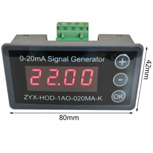 Генератор сигналов  ZYX-HOD-1AO-020MA-K 9-28VDC 0-20mA/ 4-20mA / 0-22mA 