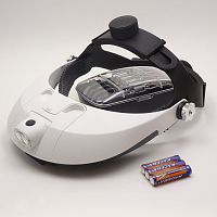 ОЧКИ РАДИОМОНТАЖНИКА СО СМЕННЫМИ ЛИНЗАМИ MG81001-H NGY C подсветкой- 2LED(св/д) 