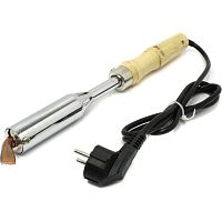 ПАЯЛЬНИК 200W  220V "REXANT"; Ручка - дерево; нихромовый нагреватель; медное загнутое жало (в форме "лопатки");