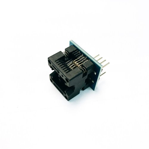 Переходник SOP8 - DIP8 ZIF ( с нулев.усил. )  ( 150 mil ) Адаптер для установки м/сх SOP8 ( SOIC8, SO8 ) шир: 150 mil ( 3,81мм ) в DIP панель; шаг фото 3