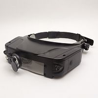 ОЧКИ РАДИОМОНТАЖНИКА С ЛИНЗОЙ+ЛУПА+ЗЕРКАЛО MG81007-C NGY (NEW) С подсветкой 2LED(св/д); пит: 3хAAA+3хAAA (1.5V)(в компл.не входят); увеличение: (1.5x/