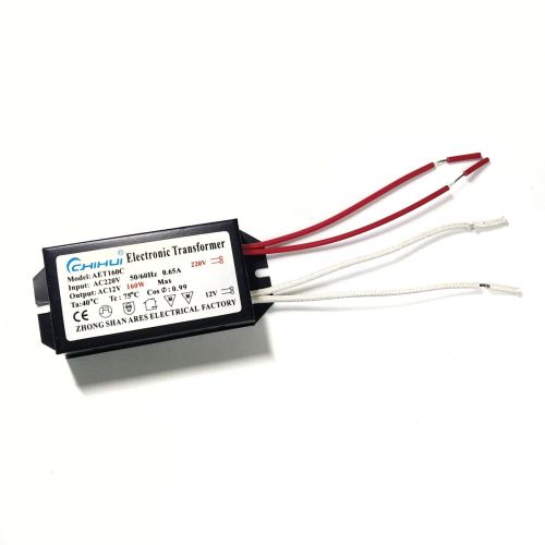 Трансформатор для люстры, AC 12V, 160W, вх: AC 220-250V, металл, IP33, 76x40x24мм, AET160C