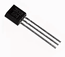 Транзистор КТ3102БМ (КТ3102АМ) h21=200-500/50V/0,1A /0,25W/N-P-N/ КТ26/ TO92