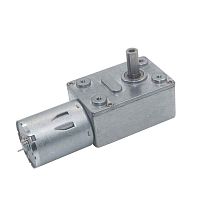 МОТОР с червячным редуктором  DC=12V  I=30-110mA   JGY-370 130 об/мин б/нагр/ 100 об/мин с нагр (Удерживающий момент: 0,22 кг/см) для про