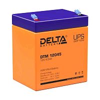 АККУМУЛЯТОР 12v  4,5Ah F1 (клемма=4,8мм)DELTA DTM12045, (габар:90x70x107mm); вес=1,65кг, Может работать в циклическом и буферном режимах. Для источни