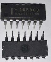 Микросхема AN5860 TV аналоговый пеpеключатель, RGB-интеpф DIP14